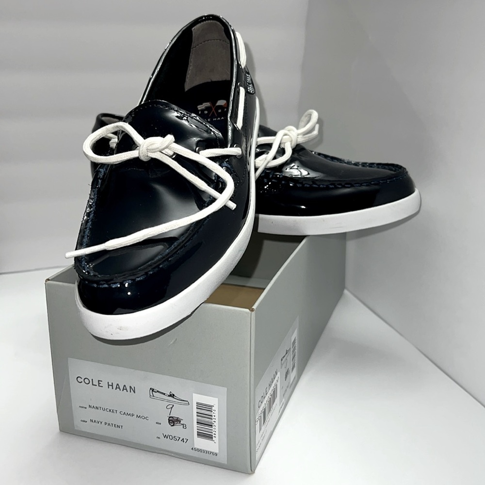 Cole Haan Navy Boat Shoes